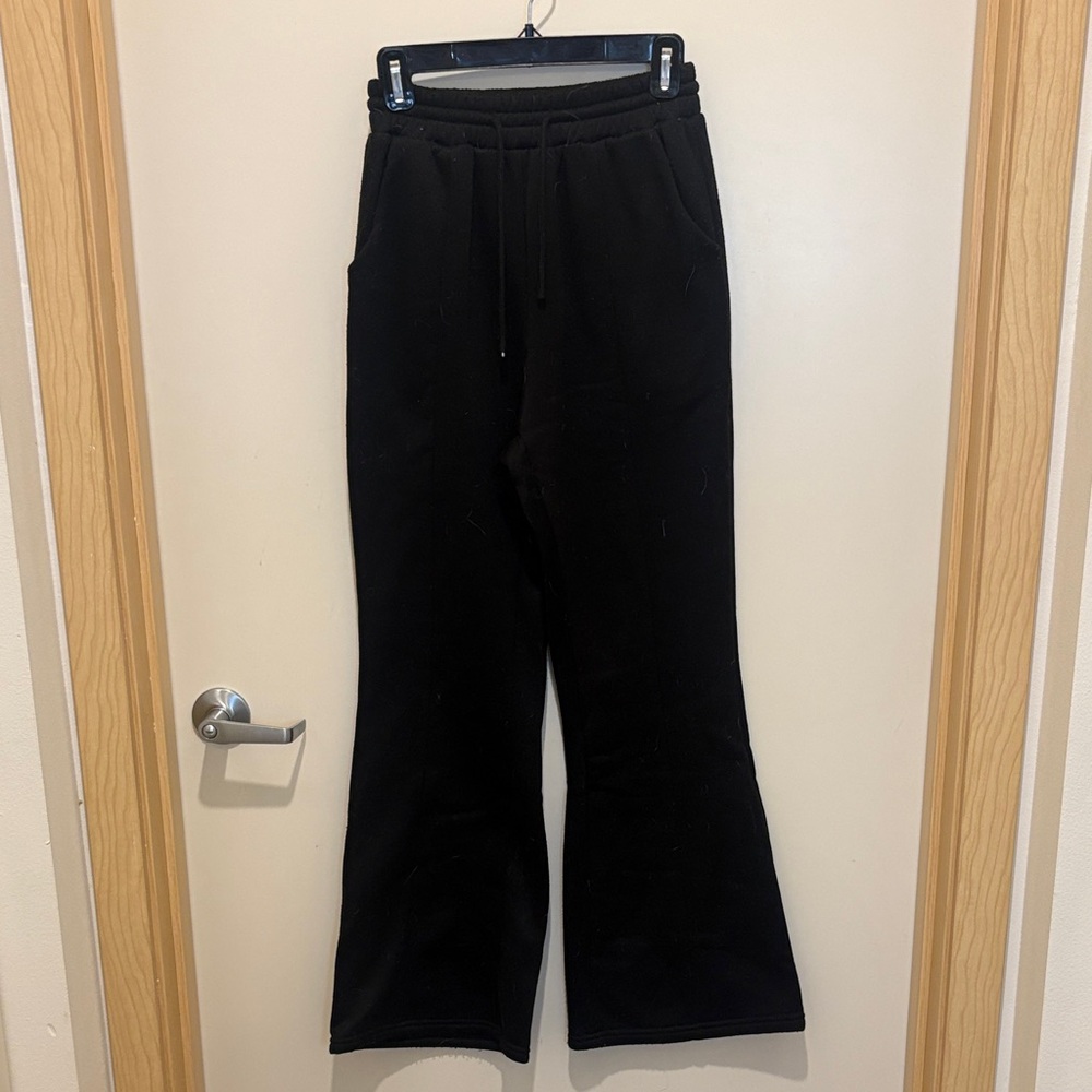 Black Flared Sweatpants